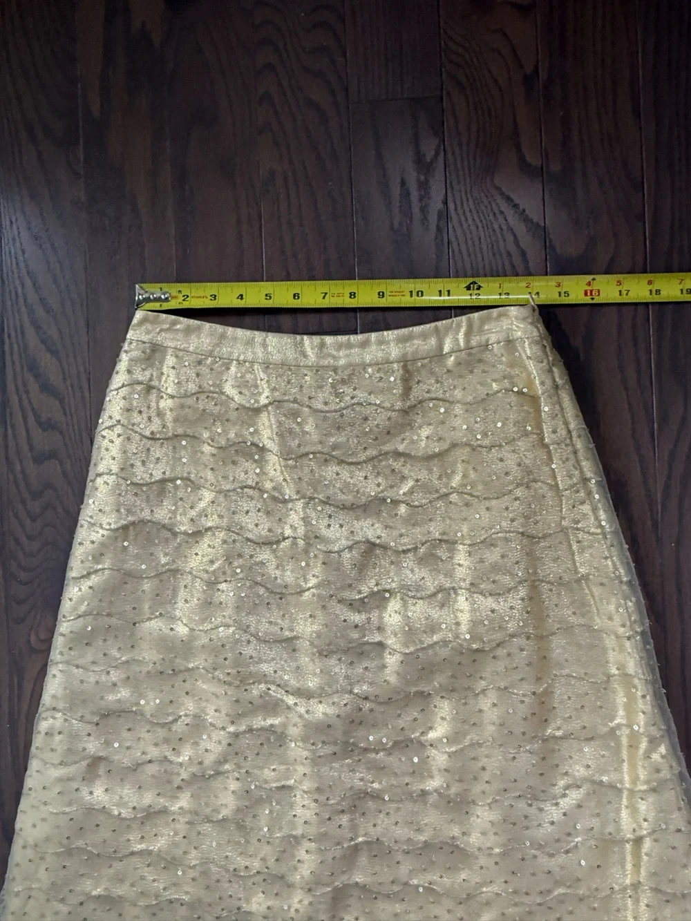 ESCADA Silk Mesh Overlay Tulle Embellished Skirt Size 36